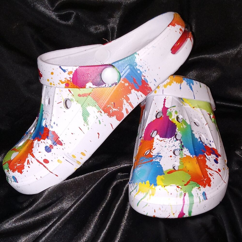 Paintsplatter Unisex Clogs